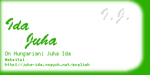 ida juha business card